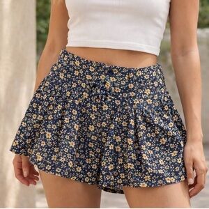 Free People Big Time Floral Trouser Shorts Sunflower Combo 10 NWT $98